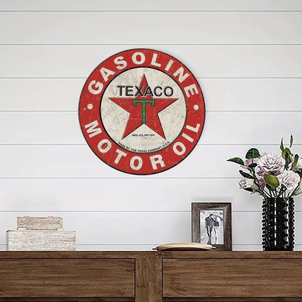 Texaco The Texas Company Vintage Style Novelty 12" Round Metal Sign NEW! Home & Garden:Home Décor:Plaques & Signs Style Your Walls